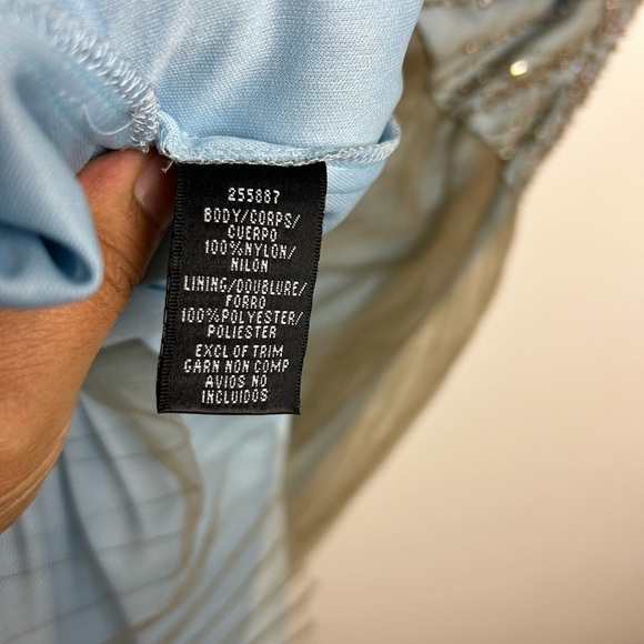 VTG Y2K JS Boutique Beaded Dres Size 8 Lace fairy Teal Babydoll Hoco Romantic - Picture 9 of 16